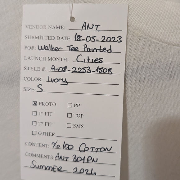 Anine Bing Rare Walker Off-White Graphic Painted Cities T-Shirt, Size Small - Picture 4 of 4